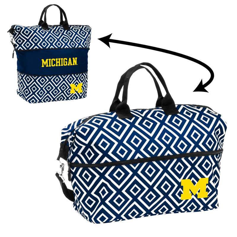 University of Michigan Wolverines Expandable Tote Bag