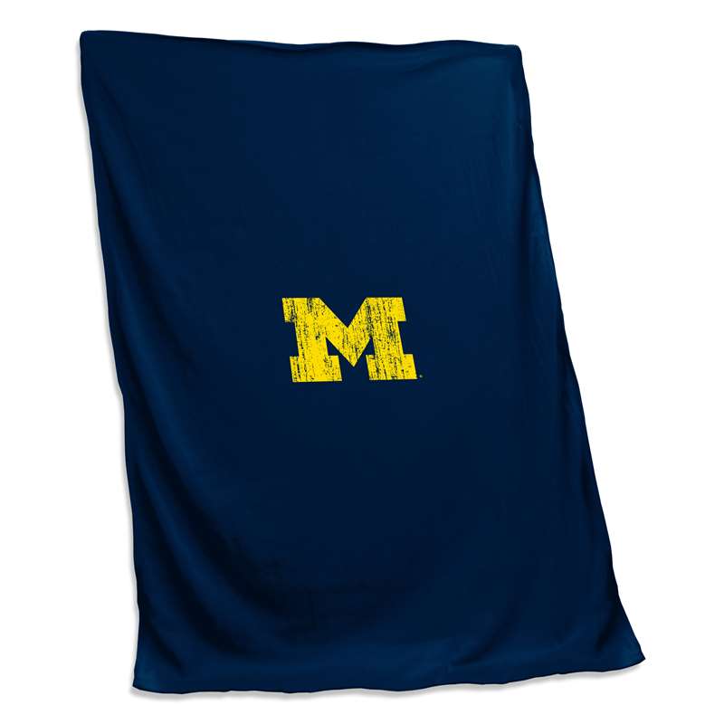 University of Michigan Wolverines Sweatshirt Blanket Screened Print