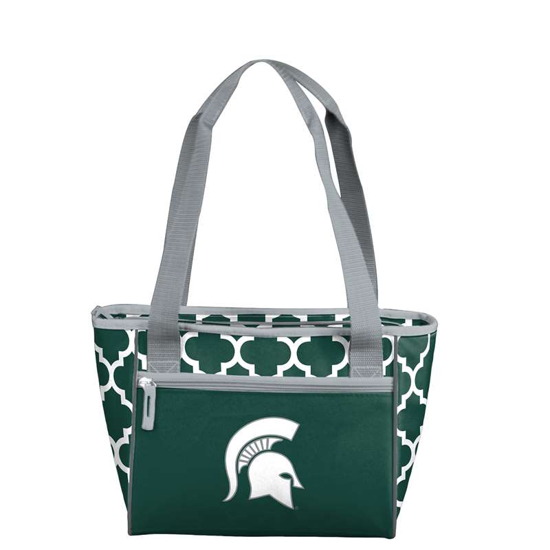 Michigan State University Quatrefoil 16 Can Cooler Tote