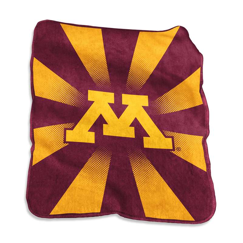 University of Minnesota Golden Gophers Raschel Throw Fleece Blanket