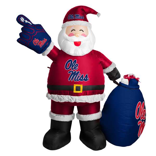 Ole Miss Mississippi Inflatable Santa 7 Ft Tall  28