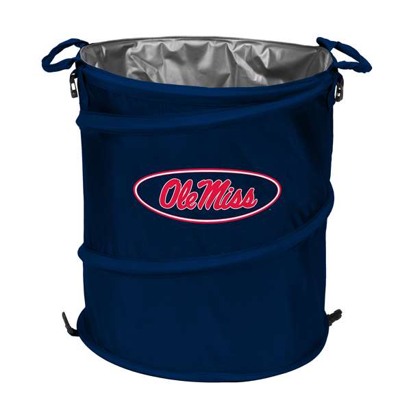 Ole Miss Rebels University of Mississippi Collapsible 3-in-1 Cooler, Trach Can, Hamper