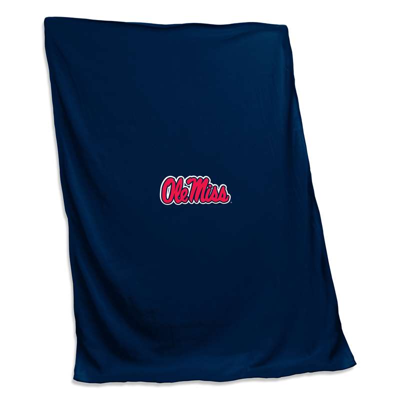 Ole Miss Rebels University of Mississippi Sweatshirt Blanket 84 X 54 inches