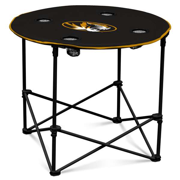University of Missouri Tigers Round Folding Table with Carry Bag