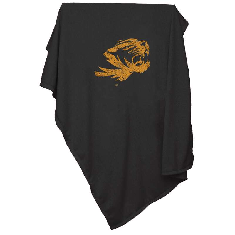 University of Missouri Tigers Sweatshirt Blanket Screened Print