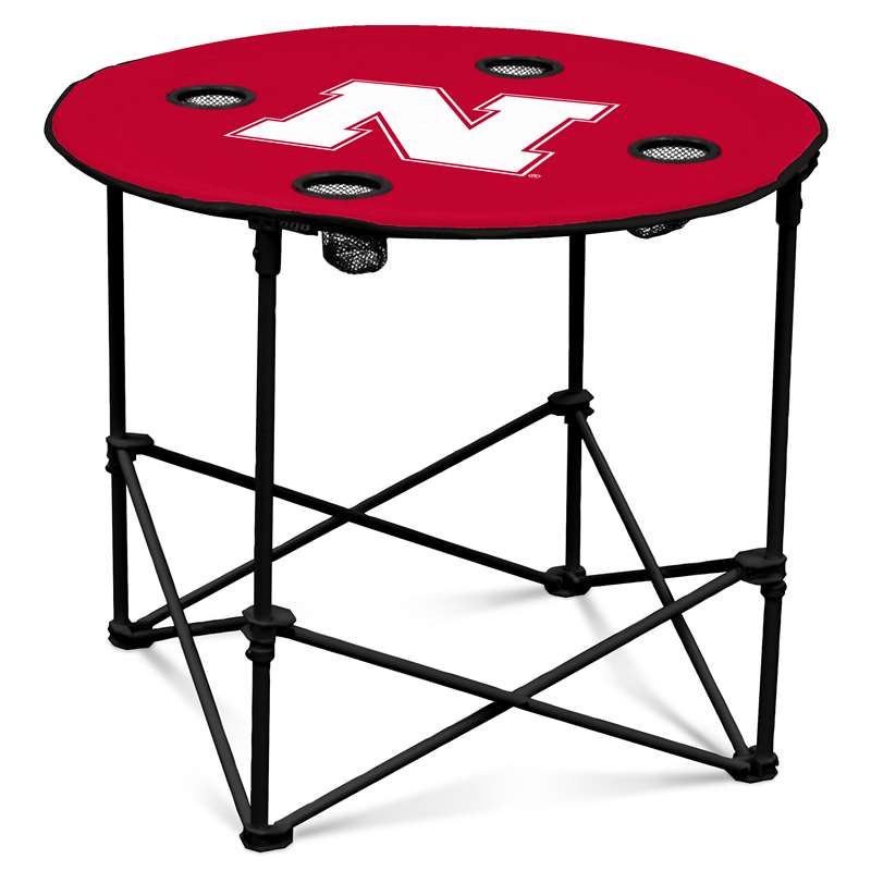 University of Nebraska Corn Huskers Round Folding Table with Carry Bag