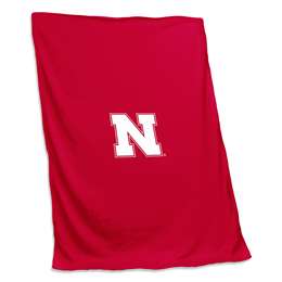 University of Nebraska Corn Huskers Sweatshirt Blanket 84 X 54 inches