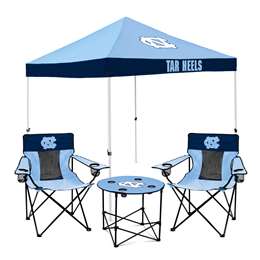 North Carolina Tar Heels Canopy Tailgate Bundle - Set Includes 9X9 Canopy, 2 Chairs and 1 Side Table