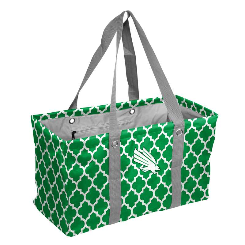 North Texas State University Mean Green Crosshatch Picnic Caddy Tote Bag