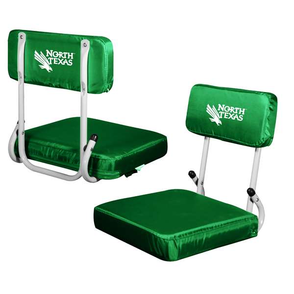 North Texas State University Mean Green Folding Hard Back Stadium Seat - Bleacher Chair