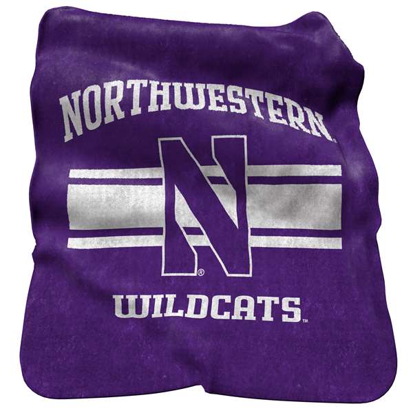 Northwestern University Wildcats Raschel Throw Blanket