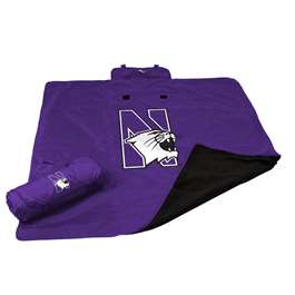 Logo Brands NCAA Northwestern All Weather Blanket, One Size, Multicolor