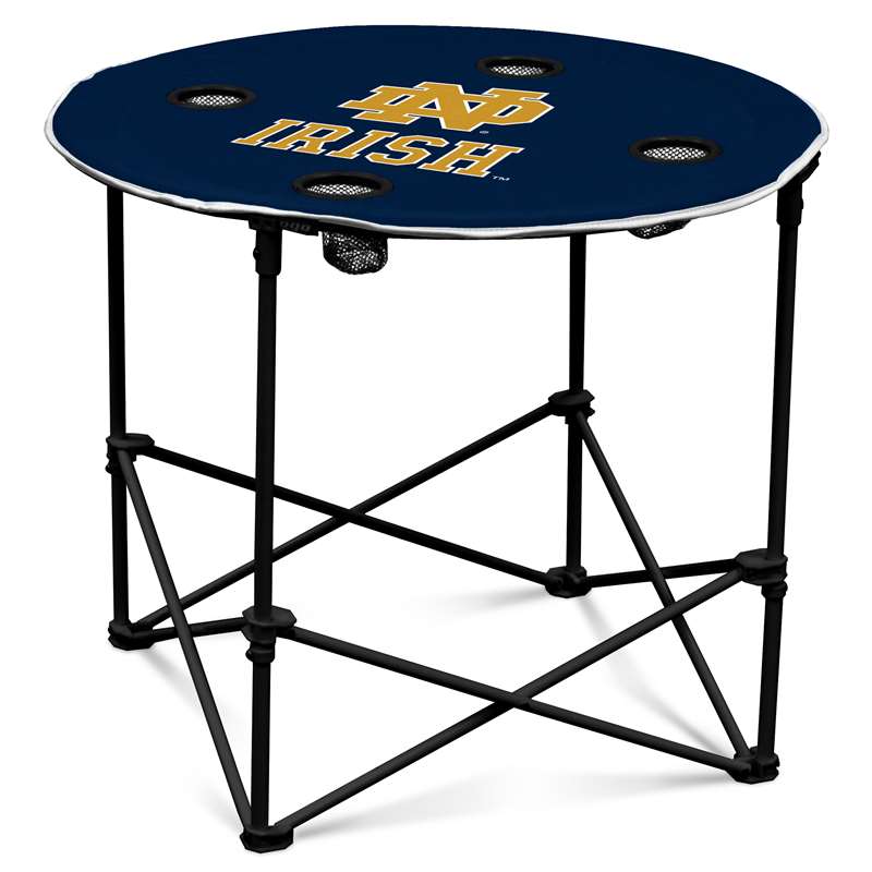 Notre Dame Fighting Irish Round Folding Table with Carry Bag