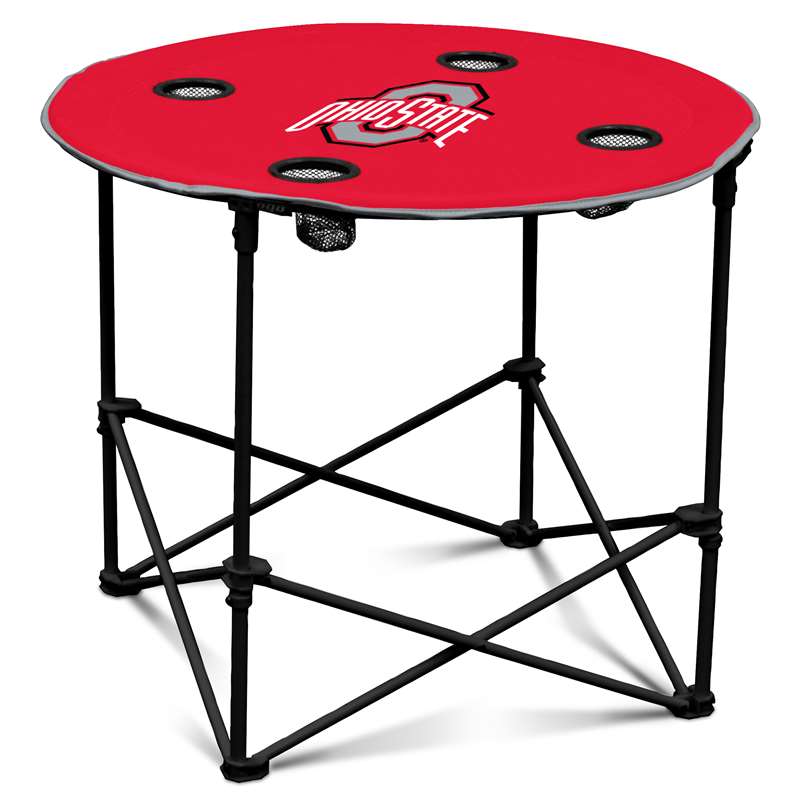 Ohio State University Buckeyes Round Folding Table with Carry Bag
