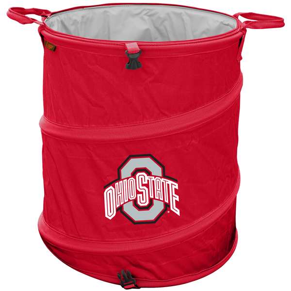 Ohio State University Buckeyes Collapsible 3-in-1 Cooler, Trach Can, Hamper