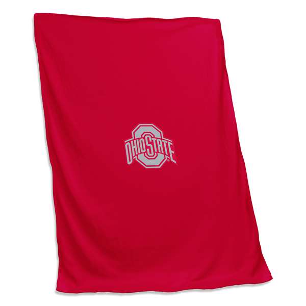 Ohio State University Buckeyes Sweatshirt Blanket Screened Print