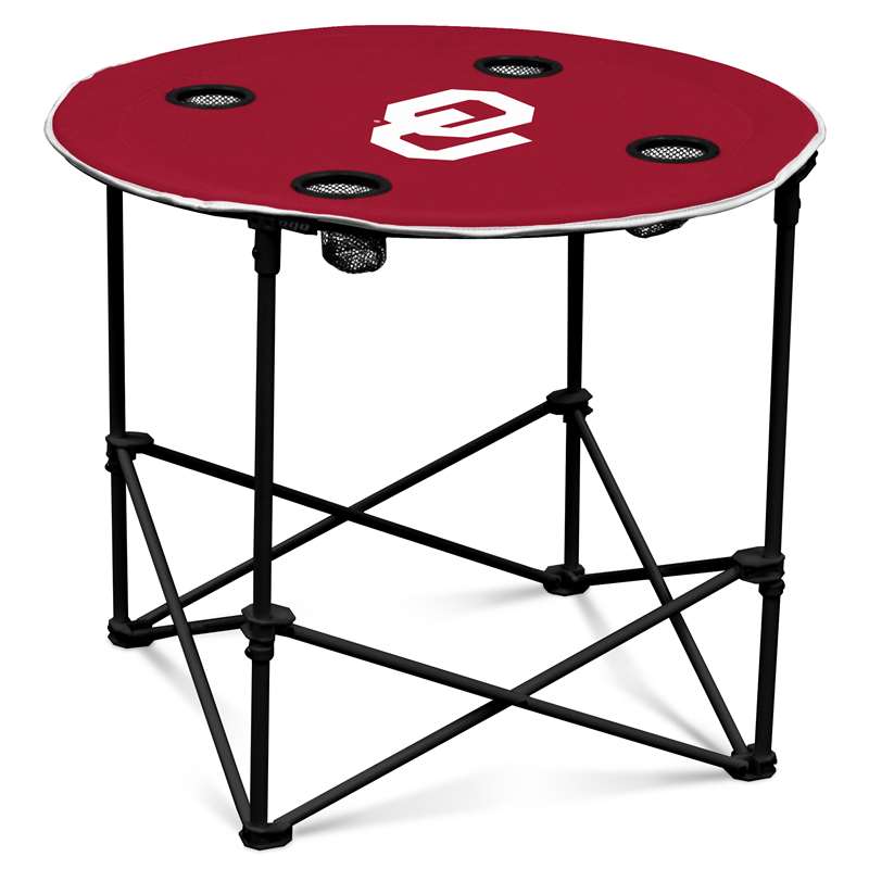 University of Oklahoma Sooners Round Folding Table with Carry Bag