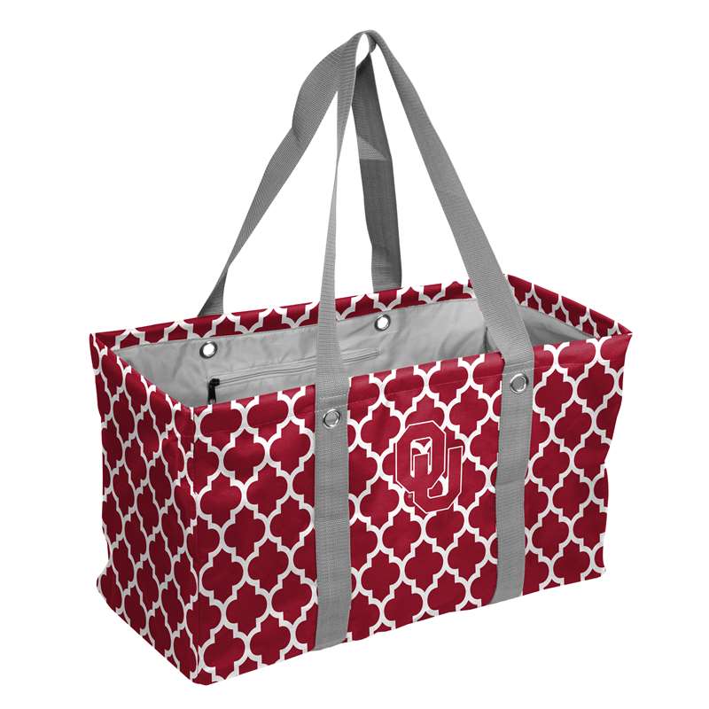 Oklahoma Quatrefoil Picnic Caddy