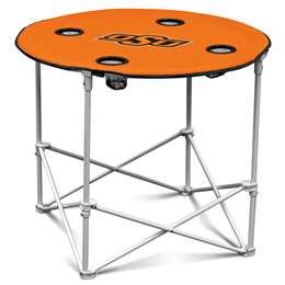 Oklahoma State University Cowboys Round Folding Table with Carry Bag
