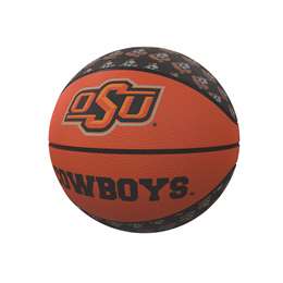Oklahoma State University Cowboys Repeating Logo Youth Size Rubber Basketball