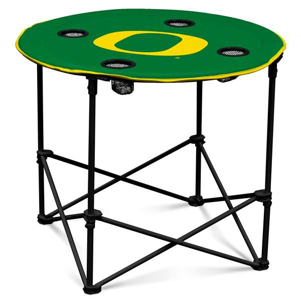 Oregon Ducks Folding Round Tailgate Table with Carry Bag
