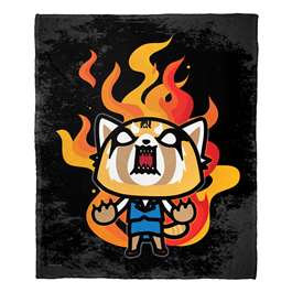 Aggretsuko, Fiery Rage  Silk Touch Throw Blanket 50"x60"  