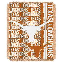 Texas Longhorns Double Play Woven Jacquard Throw Blanket 