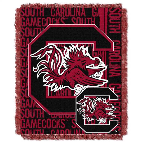 South Carolina Gamecocks Double Play Woven Jacquard Throw Blanket 