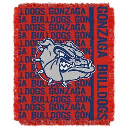 Gonzaga Bulldogs Double Play Woven Jacquard Throw Blanket 