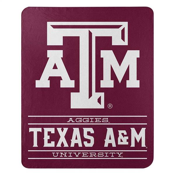 Texas A&M Football Aggies Control Fleece Throw Blanket 50X60
