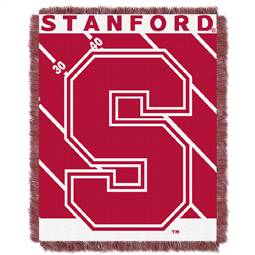 Stanford Cardinal Half Court Woven Jacquard Throw Blanket