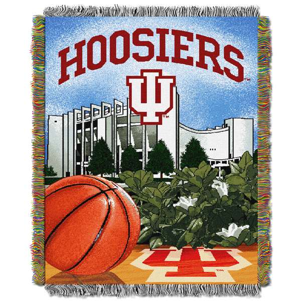 Indiana Hoosiers Home Field Advantage Woven Tapestry Throw Blanket  