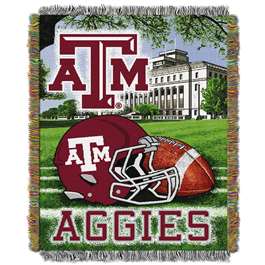 Texas A&M Aggies  Home Field Advantage Woven Tapestry Throw Blanket  
