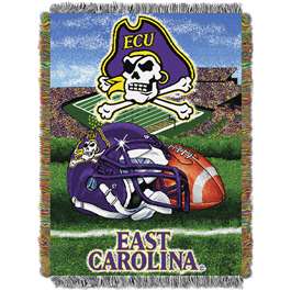 East Carolina Pirates Home Field Advantage Woven Tapestry Throw Blanket  