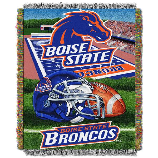 Boise State Broncos Home Field Advantage Woven Tapestry Throw Blanket  