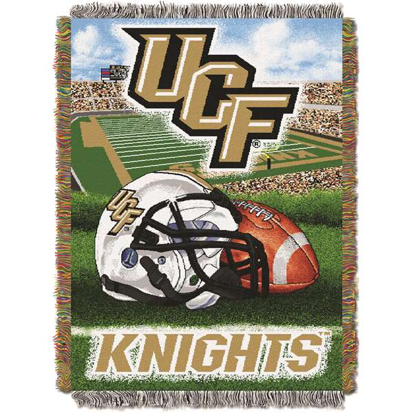 UCF Central Florida Knights Home Field Advantage Woven Tapestry Throw Blanket  