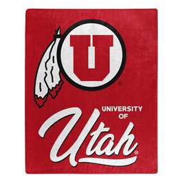 Utah Utes Signature Raschel Throw Blanket  