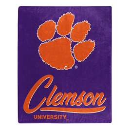Clemson Tigers  Signature Raschel Throw Blanket  