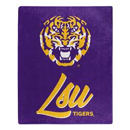 LSU Tigers  Signature Raschel Throw Blanket  