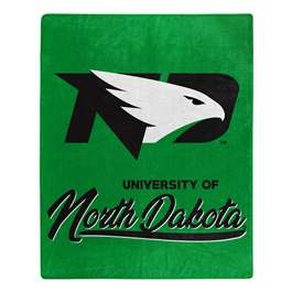 North Dakota Football Fighting Hawks Signature Raschel Plush Throw Blanket 50X60