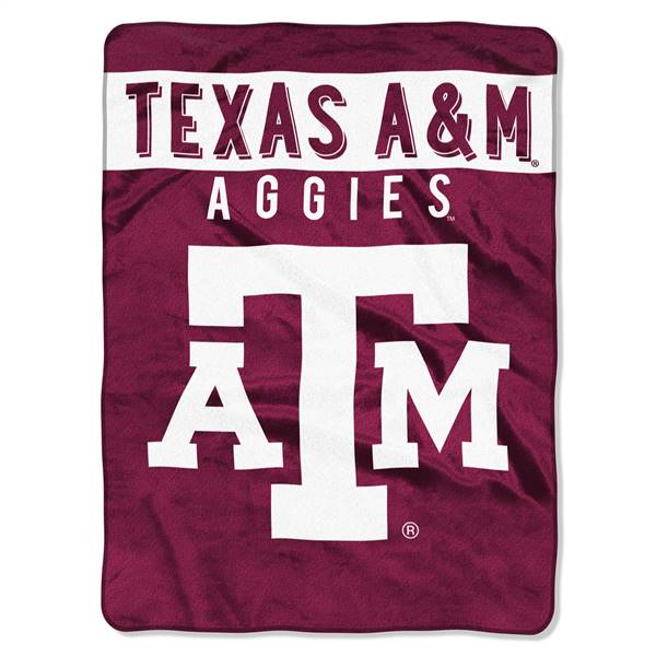 Texas A&M Football Aggies Basic Raschel Throw Blanket 60X80