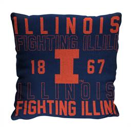 Illinois Fighting Illini Stacked 20 in. Woven Pillow  