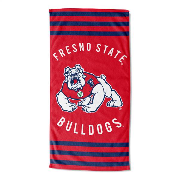 Fresno State Bulldogs Stripes Beach Towel 30X60
