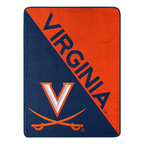 Virginia Football Cavaliers Halftone Micro Raschel Throw Blanket 46X60 