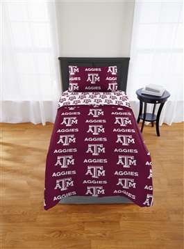 Texas A&M Aggies  Twin Rotary Bed In a Bag Set  