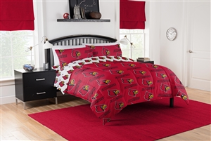 Louisville Football Cardinals Rotary Queen Bed in Bag Set 