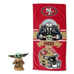 Star Wars-NFL  San Francisco 49ers, Child Shield Hugger Beach Towel, 27"x54"