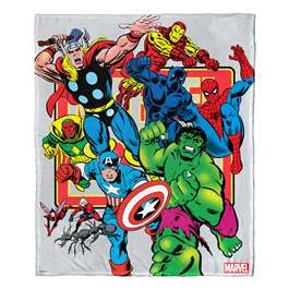 Marvel Comics, Comic Run  Silk Touch Throw Blanket 50"x60"  