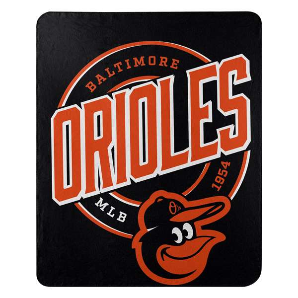 Baltimore Baseball Orioles Campaign Fleece Throw Blanket 50X60 inches