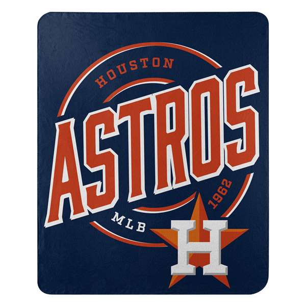 Houston Baseball Astros Campaign Fleece Throw Blanket 50X60 inches